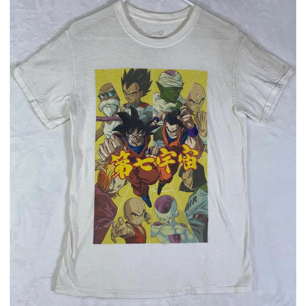 Rare Dragon Ball Z Shirt Size S Small White Anime Adult Swim Toonami Wash / Wear